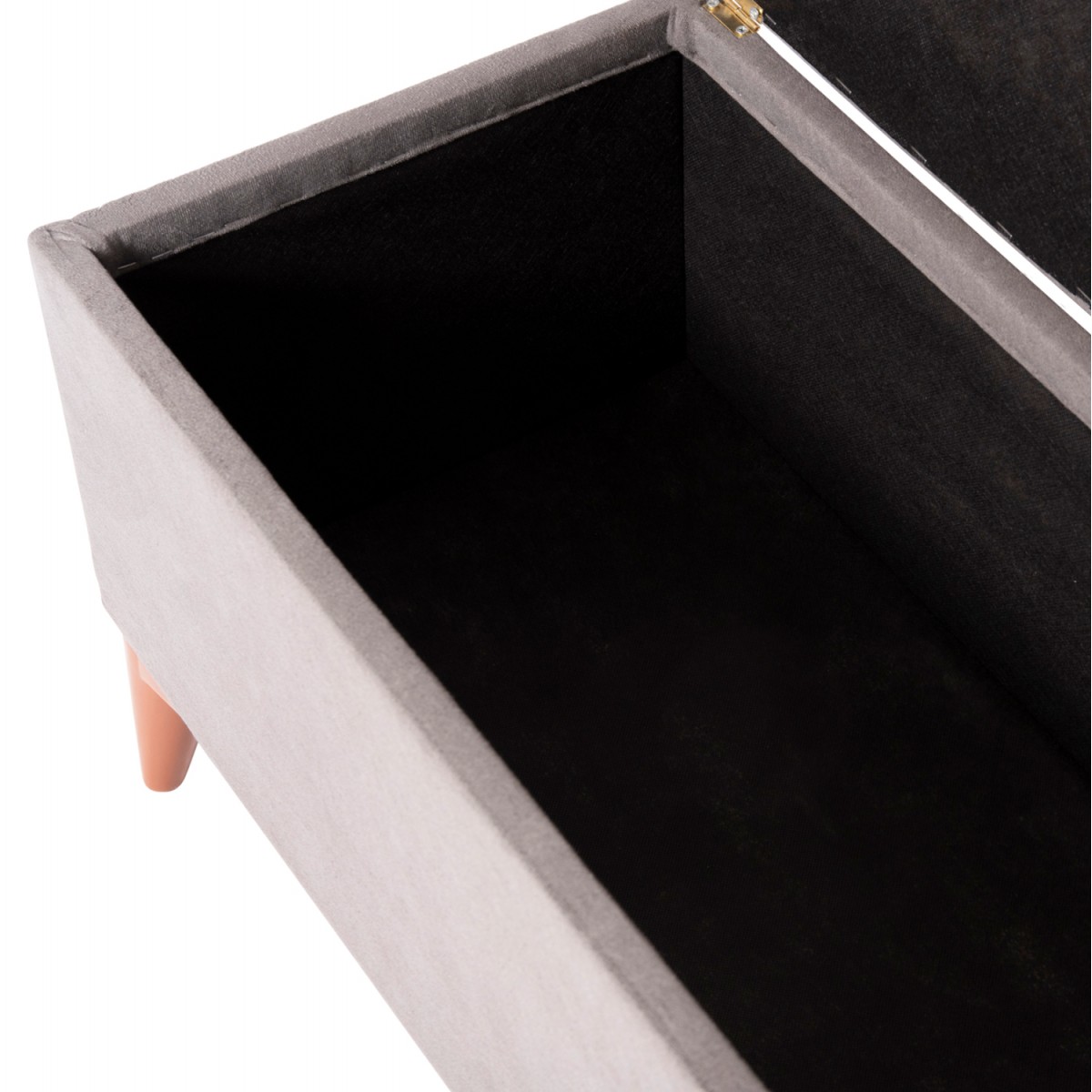 ΣΚΑΜΠΟ ΜΠΑΟΥΛΟ STROL HM9261.01 ΚΑΠΙΤΟΝΕ ΜΕ ΓΚΡΙ ΥΦΑΣΜΑ 90x40x46Yεκ.