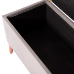 ΣΚΑΜΠΟ ΜΠΑΟΥΛΟ STROL HM9261.01 ΚΑΠΙΤΟΝΕ ΜΕ ΓΚΡΙ ΥΦΑΣΜΑ 90x40x46Yεκ.