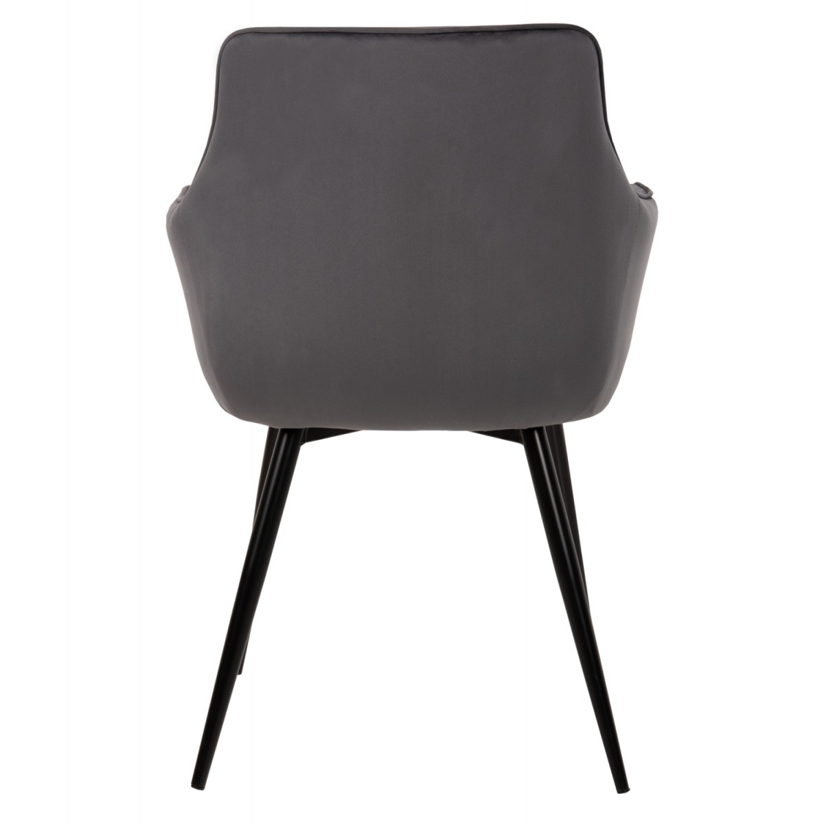 ΠΟΛΥΘΡΟΝΑ LATRELL HM8582.01 ΓΚΡΙ ΒΕΛΟΥΔΟ & ΜΑΥΡΑ ΜΕΤΑΛΛΙΚΑ ΠΟΔΙΑ 54x57x84Yεκ.