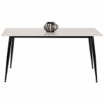 ΤΡΑΠΕΖΙ ΤΡΑΠΕΖΑΡΙΑΣ SINTERED STONE TOM HM8588.02 WHITE MARBLE 160x90x76Y εκ.