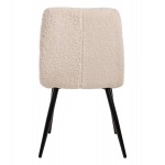 ΚΑΡΕΚΛΑ SHELLY HM8590.02 ΛΕΥΚΟ TEDDY ΥΦΑΣΜΑ ME ΜΕΤΑΛΛΙΚΑ ΜΑΥΡΑ ΠΟΔΙΑ 48x64x87Yεκ.