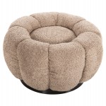 ΣΚΑΜΠΟ ΣΤΡΟΓΓΥΛΟ KRIPP HM9602.08 ΜΠΕΖ ΜΠΟΥΚΛΕ-ΜΑΥΡΗ ΜΕΤΑΛΛΙΚΗ ΒΑΣΗ Φ60x31Υεκ.