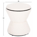 ΣΚΑΜΠΟ ΣΤΡΟΓΓΥΛΟ LINNER HM9604.06 ΜΠΟΥΚΛΕ ΥΦΑΣΜΑ ΕΚΡΟΥ-ΜΑΥΡΗ ΛΕΠΤΟΜΕΡΕΙΑ Φ38x44 εκ.