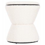 ΣΚΑΜΠΟ ΣΤΡΟΓΓΥΛΟ LINNER HM9604.06 ΜΠΟΥΚΛΕ ΥΦΑΣΜΑ ΕΚΡΟΥ-ΜΑΥΡΗ ΛΕΠΤΟΜΕΡΕΙΑ Φ38x44 εκ.