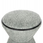 ΣΚΑΜΠΟ ΣΤΡΟΓΓΥΛΟ LINNER HM9604.05 ΜΠΟΥΚΛΕ ΥΦΑΣΜΑ ΦΥΣΤΙΚΙ-ΜΑΥΡΗ ΛΕΠΤΟΜΕΡΕΙΑ Φ38x44 εκ.