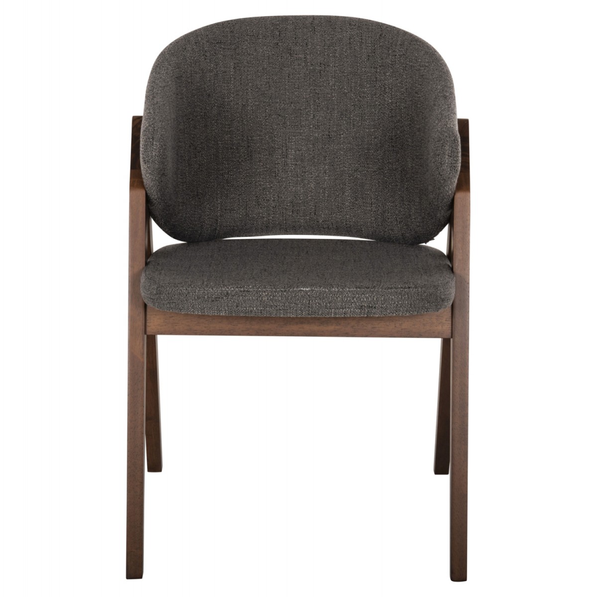 ΚΑΡΕΚΛΑ HANA HM9746.02 RUBBERWOOD ΣΕ ΚΑΡΥΔΙ ΧΡΩΜΑ-ΓΚΡΙ ΥΦΑΣΜΑ 55x60x84Yεκ.