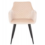 ΠΟΛΥΘΡΟΝΑ LATRELL HM8582.05 ΕΚΡΟΥ ΒΕΛΟΥΔΟ & ΜΑΥΡΑ ΜΕΤΑΛΛΙΚΑ ΠΟΔΙΑ 54x57x84Yεκ.