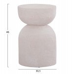 ΣΚΑΜΠΟ ΣΕΙΡΑ SANTORINI HM18041 ΠΟΛΥΡΗΤΙΝΗ ΣΕ ΥΠΟΛΕΥΚΟ Φ30,5x46Υεκ