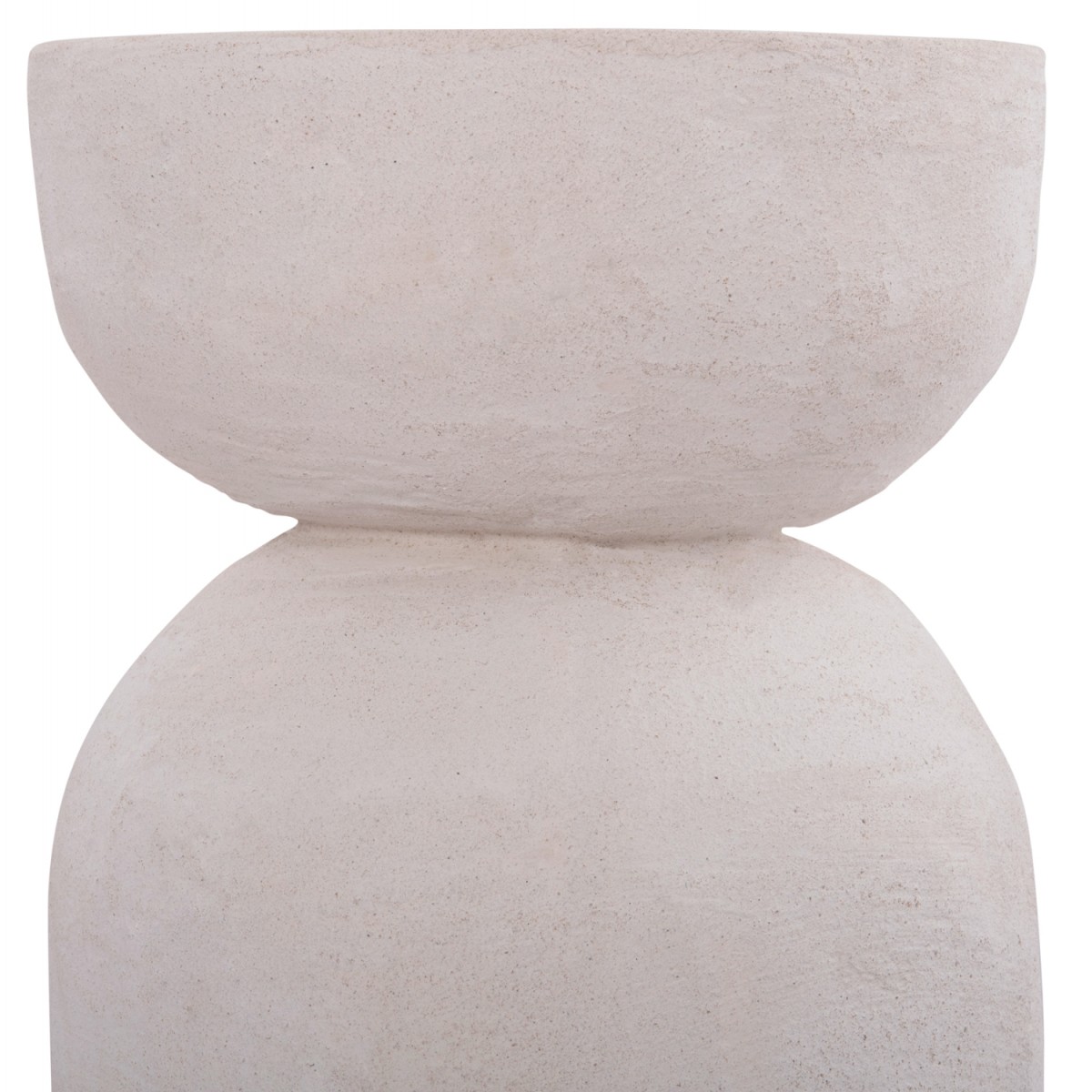 ΣΚΑΜΠΟ ΣΕΙΡΑ SANTORINI HM18041 ΠΟΛΥΡΗΤΙΝΗ ΣΕ ΥΠΟΛΕΥΚΟ Φ30,5x46Υεκ