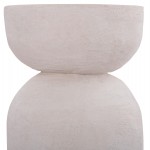 ΣΚΑΜΠΟ ΣΕΙΡΑ SANTORINI HM18041 ΠΟΛΥΡΗΤΙΝΗ ΣΕ ΥΠΟΛΕΥΚΟ Φ30,5x46Υεκ