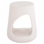 ΣΚΑΜΠΟ ΣΤΡΟΓΓΥΛΟ ΣΕΙΡΑ SANTORINI HM18056 ΠΟΛΥΡΗΤΙΝΗ ΣΕ ΥΠΟΛΕΥΚΟ ΧΡΩΜΑ Φ38x47Yεκ.