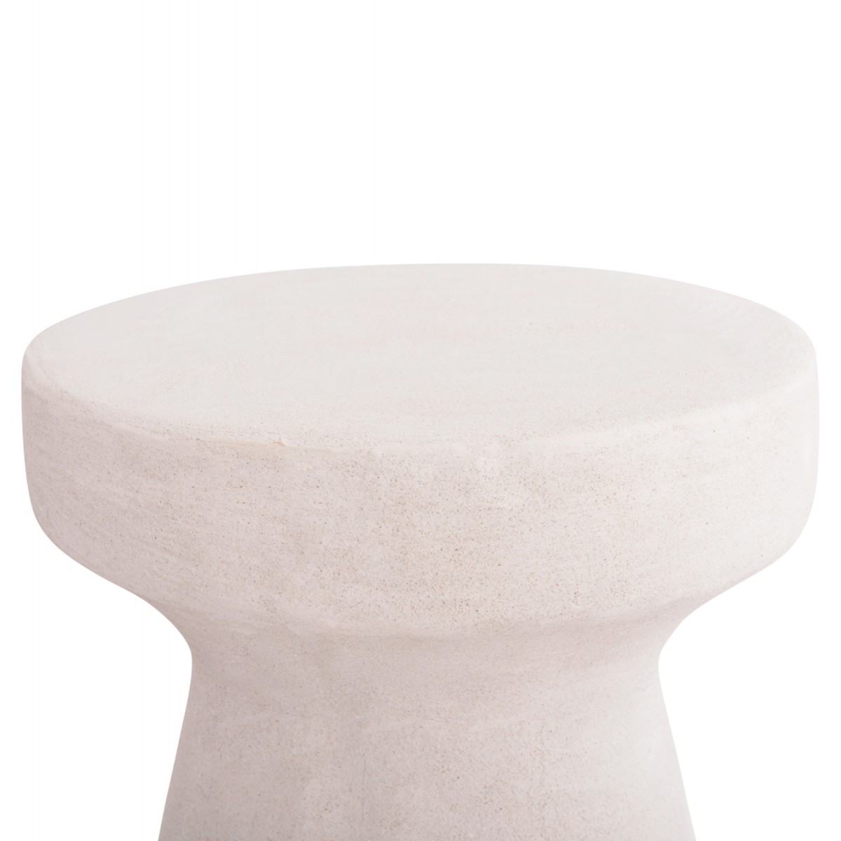 ΣΚΑΜΠΟ ΣΤΡΟΓΓΥΛΟ ΣΕΙΡΑ SANTORINI HM18057 ΠΟΛΥΡΗΤΙΝΗ ΣΕ ΥΠΟΛΕΥΚΟ ΧΡΩΜΑ Φ32x46Υεκ.