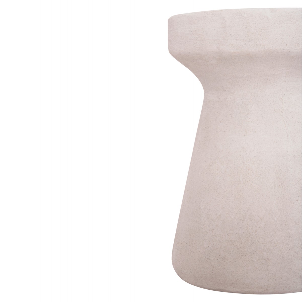 ΣΚΑΜΠΟ ΣΤΡΟΓΓΥΛΟ ΣΕΙΡΑ SANTORINI HM18057 ΠΟΛΥΡΗΤΙΝΗ ΣΕ ΥΠΟΛΕΥΚΟ ΧΡΩΜΑ Φ32x46Υεκ.