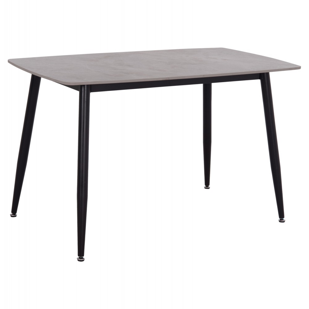 ΤΡΑΠΕΖΙ RAVEN HM9854.13 ΚΕΡΑΜΙΚΟ TOP ΓΚΡΙ ΜΑΡΜΑΡΟ-ΜΑΥΡΟ ΜΕΤΑΛΛΟ 120x70x73Υεκ.