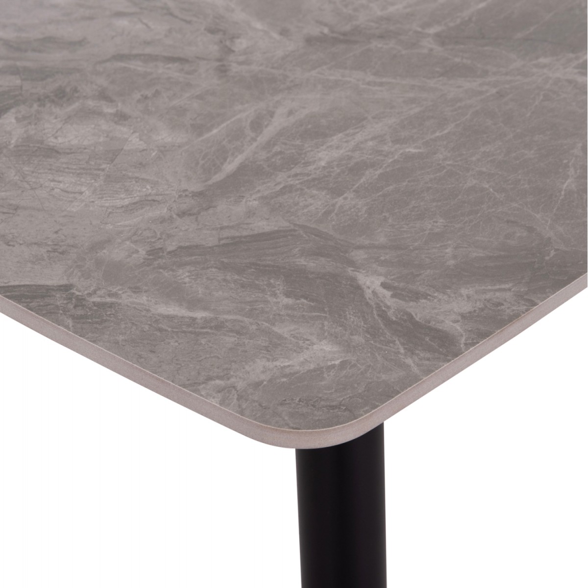 ΤΡΑΠΕΖΙ RAVEN HM9854.13 ΚΕΡΑΜΙΚΟ TOP ΓΚΡΙ ΜΑΡΜΑΡΟ-ΜΑΥΡΟ ΜΕΤΑΛΛΟ 120x70x73Υεκ.