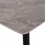 ΤΡΑΠΕΖΙ RAVEN HM9854.13 ΚΕΡΑΜΙΚΟ TOP ΓΚΡΙ ΜΑΡΜΑΡΟ-ΜΑΥΡΟ ΜΕΤΑΛΛΟ 120x70x73Υεκ.