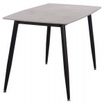 ΤΡΑΠΕΖΙ RAVEN HM9854.13 ΚΕΡΑΜΙΚΟ TOP ΓΚΡΙ ΜΑΡΜΑΡΟ-ΜΑΥΡΟ ΜΕΤΑΛΛΟ 120x70x73Υεκ.