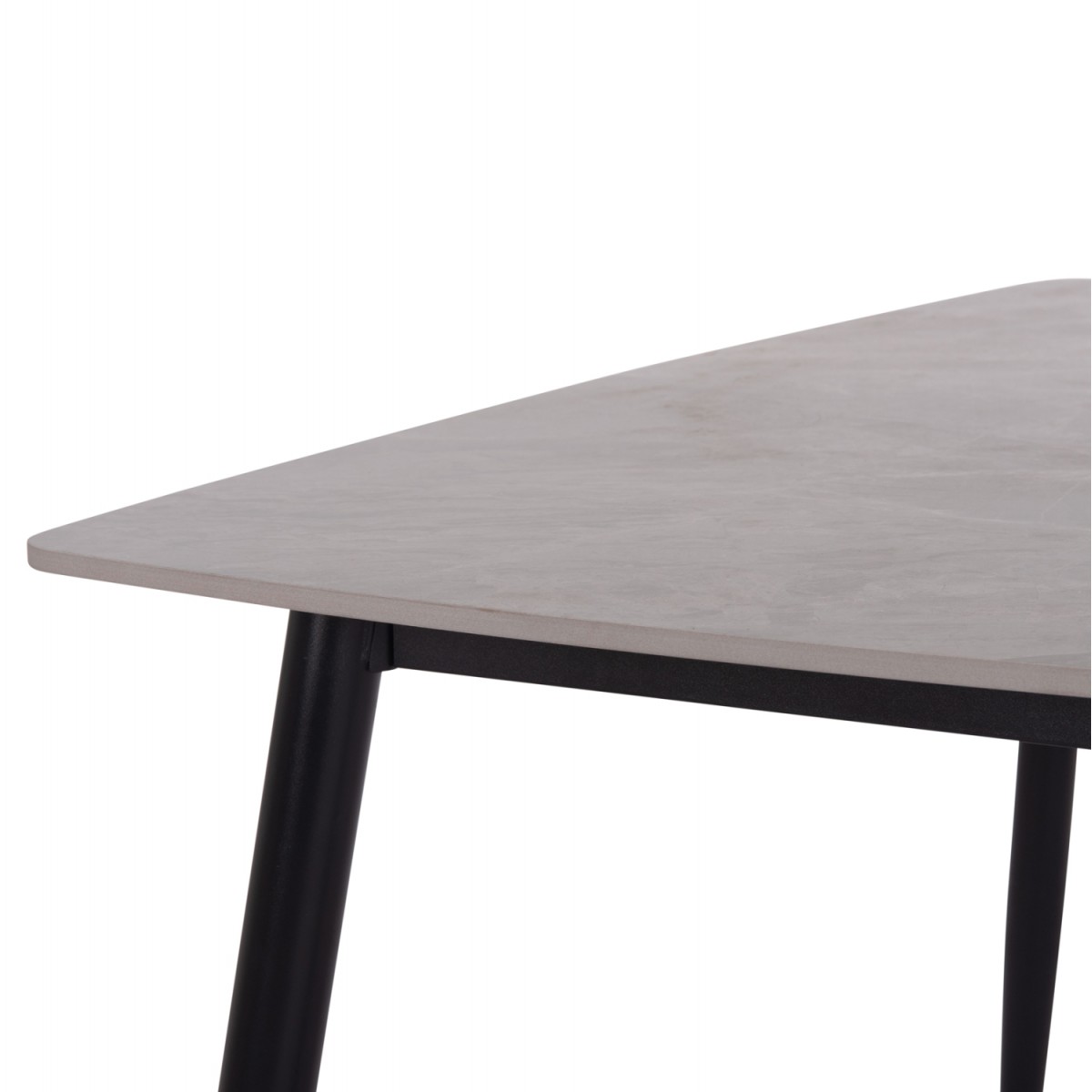 ΤΡΑΠΕΖΙ RAVEN HM9854.13 ΚΕΡΑΜΙΚΟ TOP ΓΚΡΙ ΜΑΡΜΑΡΟ-ΜΑΥΡΟ ΜΕΤΑΛΛΟ 120x70x73Υεκ.