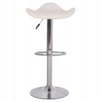 ΣΚΑΜΠO ΜΠΑΡ ΠΕΡΙΣΤΡΕΦΟΜΕΝΟ GANNA HM201.22 ΜΕ ΑΜΟΡΤΙΣΕΡ-ΛΕΥΚΟ PU 44x42x87Υεκ.