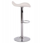 ΣΚΑΜΠO ΜΠΑΡ ΠΕΡΙΣΤΡΕΦΟΜΕΝΟ GANNA HM201.22 ΜΕ ΑΜΟΡΤΙΣΕΡ-ΛΕΥΚΟ PU 44x42x87Υεκ.