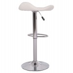 ΣΚΑΜΠO ΜΠΑΡ ΠΕΡΙΣΤΡΕΦΟΜΕΝΟ GANNA HM201.22 ΜΕ ΑΜΟΡΤΙΣΕΡ-ΛΕΥΚΟ PU 44x42x87Υεκ.