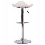 ΣΚΑΜΠO ΜΠΑΡ ΠΕΡΙΣΤΡΕΦΟΜΕΝΟ GANNA HM201.22 ΜΕ ΑΜΟΡΤΙΣΕΡ-ΛΕΥΚΟ PU 44x42x87Υεκ.