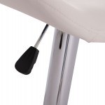 ΣΚΑΜΠO ΜΠΑΡ ΠΕΡΙΣΤΡΕΦΟΜΕΝΟ GANNA HM201.22 ΜΕ ΑΜΟΡΤΙΣΕΡ-ΛΕΥΚΟ PU 44x42x87Υεκ.