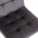 ΣΚΑΜΠΟ ΜΠΑΡ ΠΕΡΙΣΤΡΕΦΟΜΕΝΟ DIANA HM202.41 ΓΚΡΙ ΒΕΛΟΥΔΟ--ΜΕΤΑΛΛΟ ΜΑΥΡΟ ΜΑΤ 44x52x109Υεκ