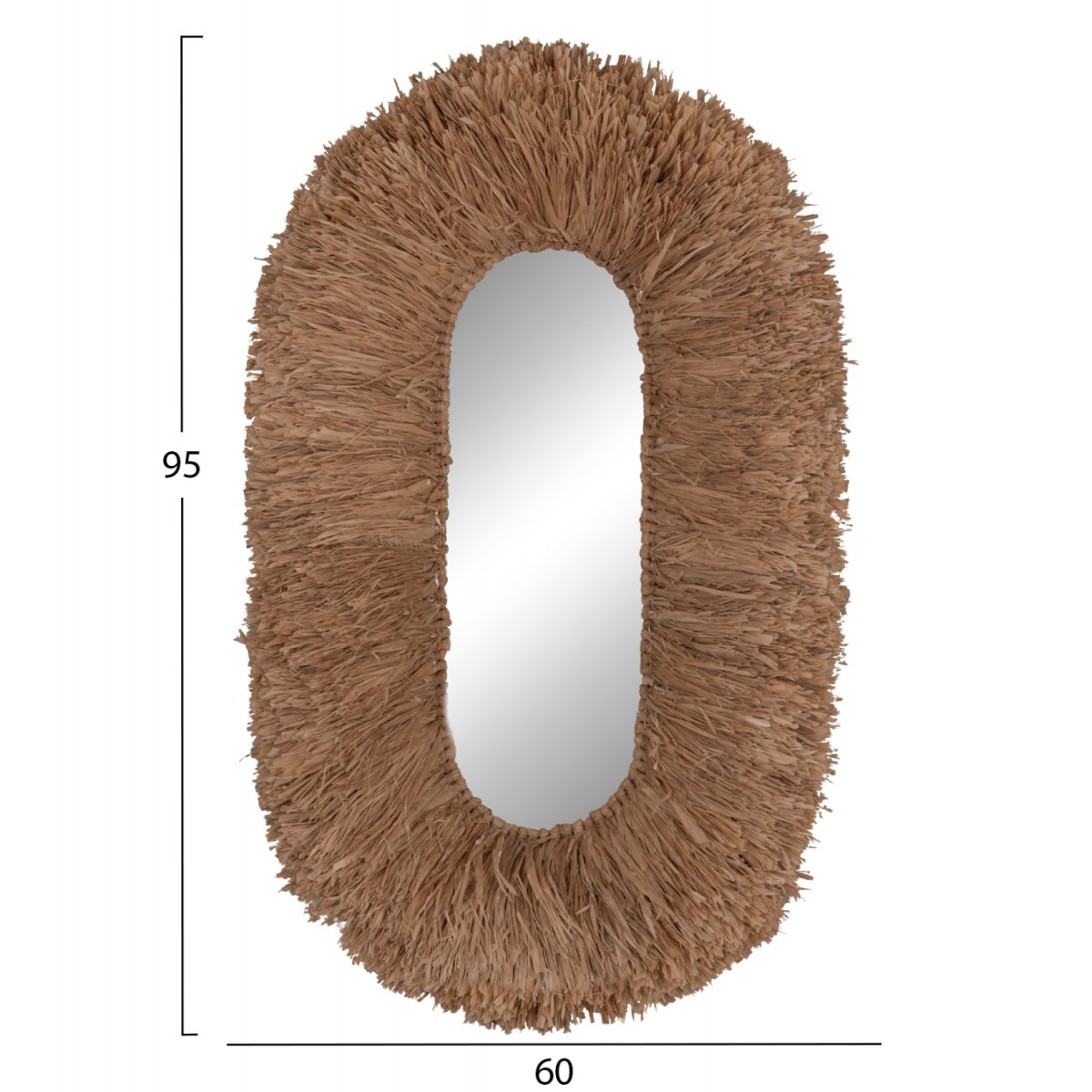 ΚΑΘΡΕΠΤΗΣ ΤΟΙΧΟΥ ΟΒΑΛ HM4711 ΠΛΑΙΣΙΟ ΙΝΕΣ ΣΙΖΑΛ ΣΕ ΧΡΩΜΑ ΦΥΣΙΚΟ 95x60x15(πάχος)εκ.