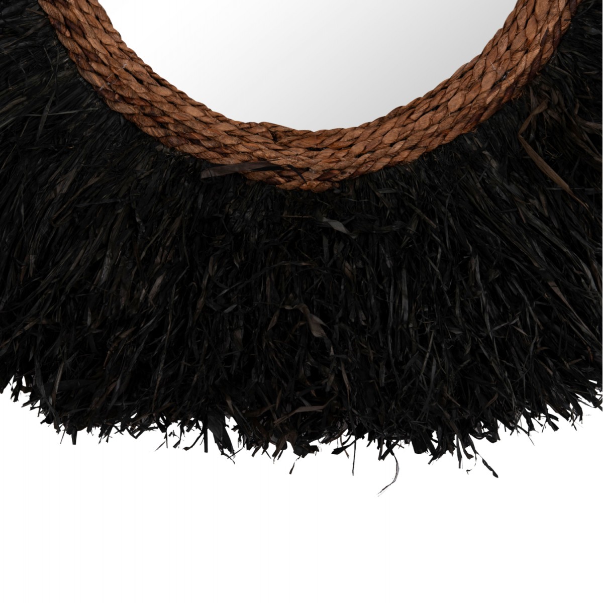 ΔΙΑΚΟΣΜΗΤΙΚΟΣ ΚΑΘΡΕΠΤΗΣ ΤΟΙΧΟΥ ΣΤΡΟΓΓΥΛΟΣ BRENNO HM4713 ΙΝΕΣ ΜΠΑΝΑΝΑΣ ΜΑΥΡΟ Φ80εκ