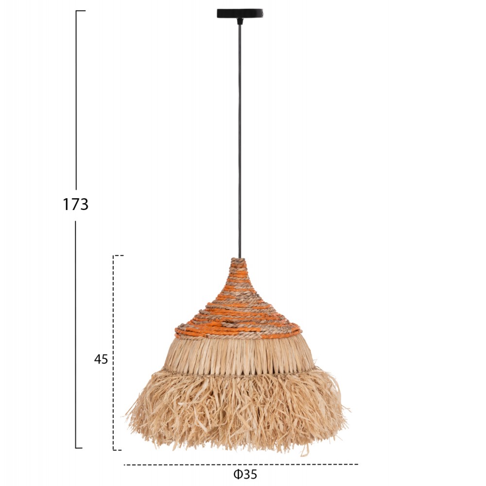 ΦΩΤΙΣΤΙΚΟ ΟΡΟΦΗΣ SIFO HM4714 ΚΑΠΕΛΟ ΙΝΕΣ SISAL & ΜΠΑΝΑΝΑΣ-ΦΥΣΙΚΟ & MIX Φ35x45Υεκ.