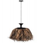 ΦΩΤΙΣΤΙΚΟ ΟΡΟΦΗΣ ORDEM HM4716 ΚΑΠΕΛΟ ΙΝΕΣ SISAL & ΜΠΑΝΑΝΑΣ-ΜΑΥΡΟ & ΦΥΣΙΚΟ Φ60x50Υεκ