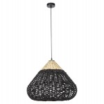 ΦΩΤΙΣΤΙΚΟ ΟΡΟΦΗΣ ΚΡΕΜΑΣΤΟ HM4346 ΑΠΟ PAPER ROPE ΜΠΕΖ ΚΑΙ ΜΑΥΡΟ Φ55,5x44Υεκ.