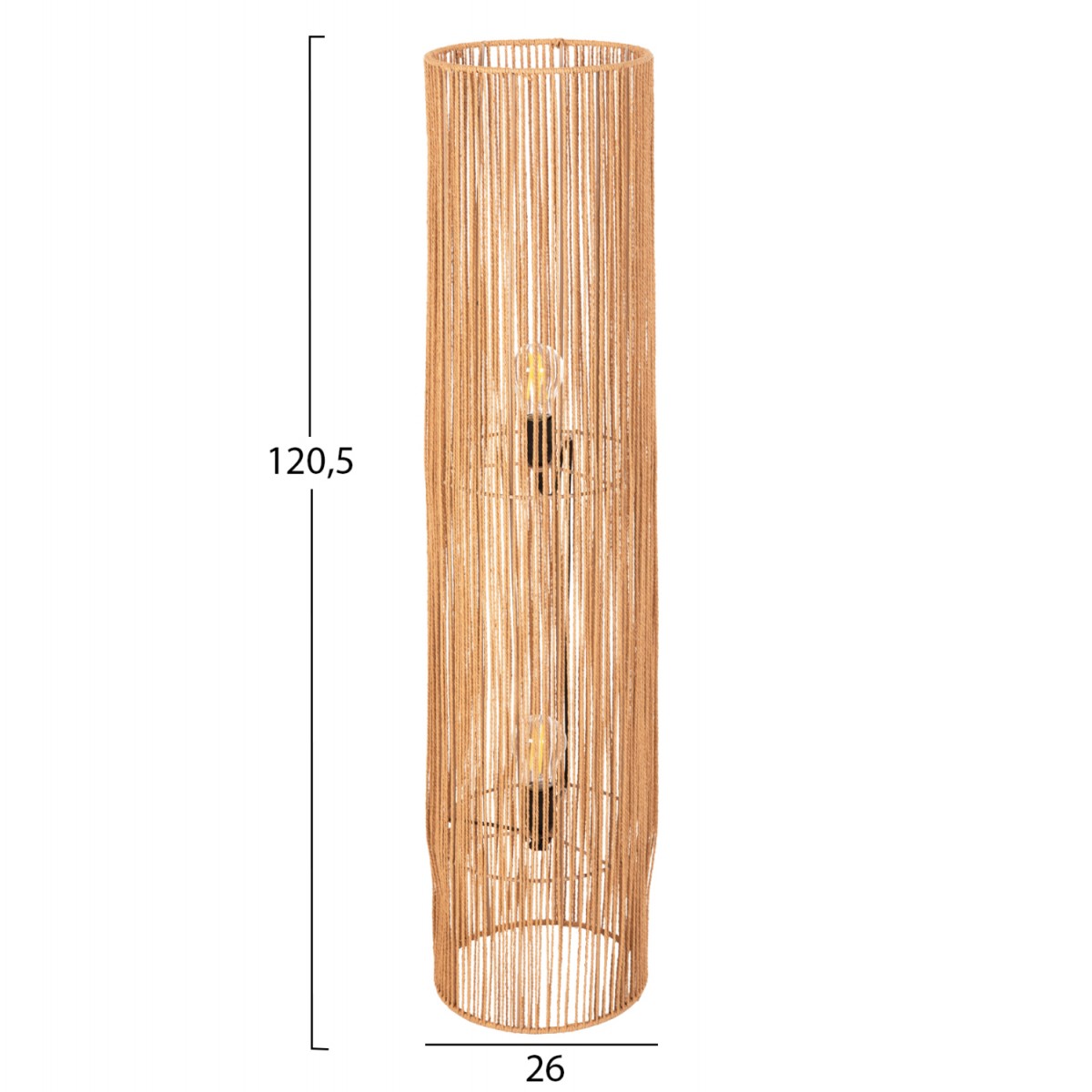 ΦΩΤΙΣΤΙΚΟ ΔΑΠΕΔΟΥ HM4341 ΜΕΤΑΛΛΟ-PAPER ROPE ΣΕ ΜΠΕΖ ΑΜΜΟΥ Φ26Χ120,5Υεκ.