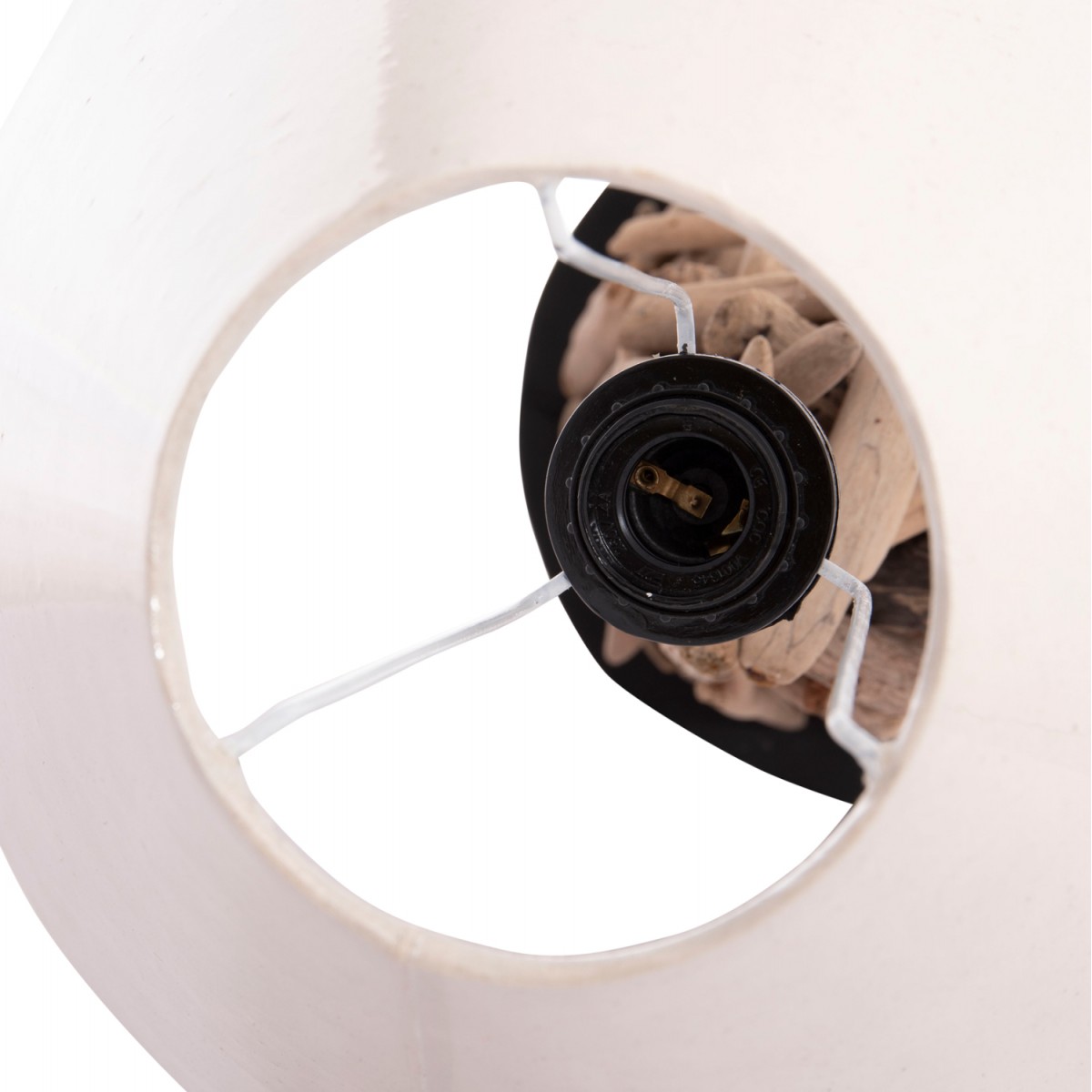 ΕΠΙΤΡΑΠΕΖΙΟ ΦΩΤΙΣΤΙΚΟ TWIGGY HM4423 DRIFTWOOD & ΛΕΥΚΟ ΚΑΠΕΛΟ Φ35x61Υεκ.