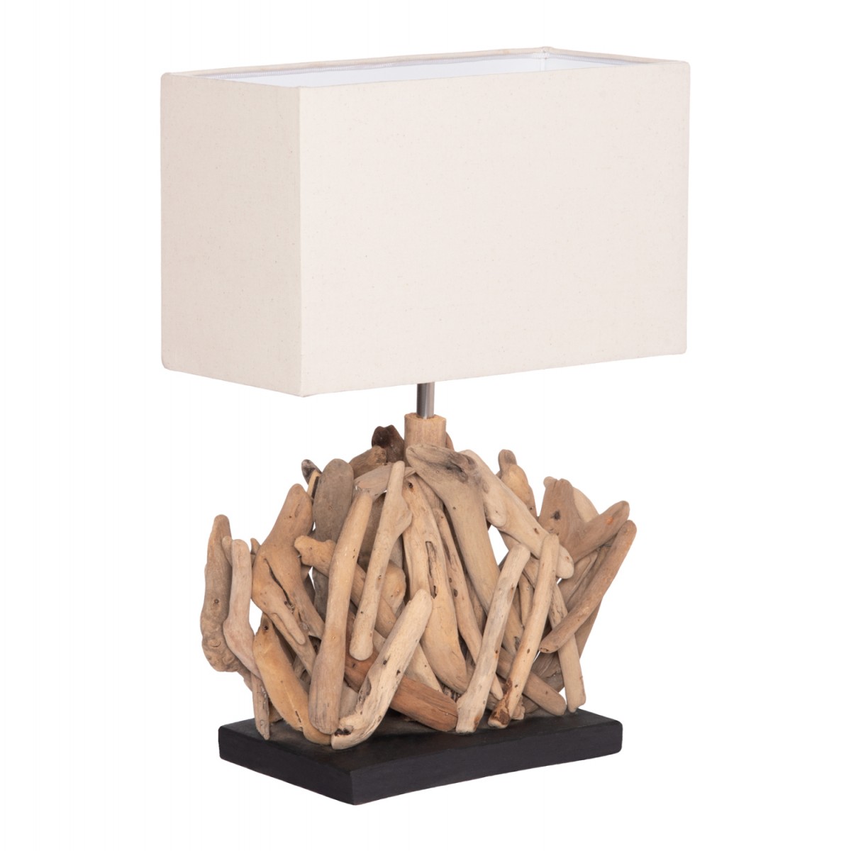 ΕΠΙΤΡΑΠΕΖΙΟ ΟΡΘΟΓΩΝΙΟ ΦΩΤΙΣΤΙΚΟ TWIGGY HM4424 DRIFTWOOD & ΛΕΥΚΟ ΚΑΠΕΛΟ 35.5x15x47Υεκ.