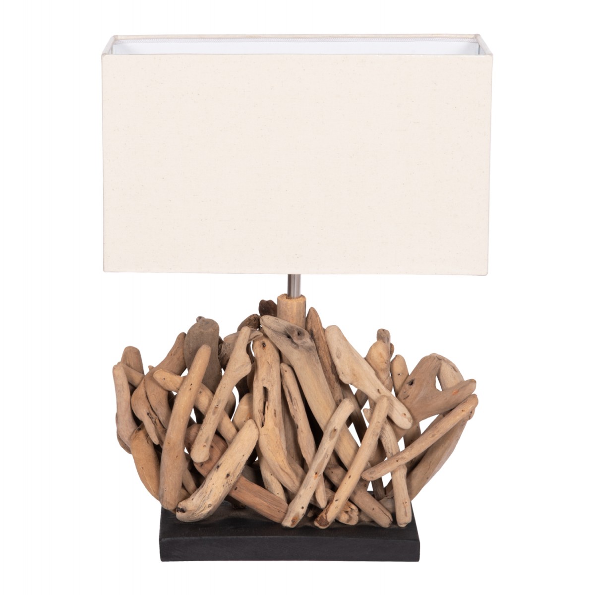 ΕΠΙΤΡΑΠΕΖΙΟ ΟΡΘΟΓΩΝΙΟ ΦΩΤΙΣΤΙΚΟ TWIGGY HM4424 DRIFTWOOD & ΛΕΥΚΟ ΚΑΠΕΛΟ 35.5x15x47Υεκ.