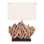 ΕΠΙΤΡΑΠΕΖΙΟ ΟΡΘΟΓΩΝΙΟ ΦΩΤΙΣΤΙΚΟ TWIGGY HM4424 DRIFTWOOD & ΛΕΥΚΟ ΚΑΠΕΛΟ 35.5x15x47Υεκ.