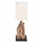 ΕΠΙΤΡΑΠΕΖΙΟ ΟΡΘΟΓΩΝΙΟ ΦΩΤΙΣΤΙΚΟ TWIGGY HM4424 DRIFTWOOD & ΛΕΥΚΟ ΚΑΠΕΛΟ 35.5x15x47Υεκ.