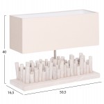 ΕΠΙΤΡΑΠΕΖΙΟ ΦΩΤΙΣΤΙΚΟ TWIGGY HM4426 DRIFTWOOD & ΚΑΠΕΛΟ ΣΕ ΛΕΥΚΟ 50,5x16,5x40Υεκ.
