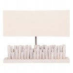 ΕΠΙΤΡΑΠΕΖΙΟ ΦΩΤΙΣΤΙΚΟ TWIGGY HM4426 DRIFTWOOD & ΚΑΠΕΛΟ ΣΕ ΛΕΥΚΟ 50,5x16,5x40Υεκ.