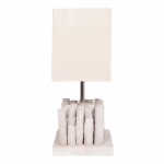 ΕΠΙΤΡΑΠΕΖΙΟ ΦΩΤΙΣΤΙΚΟ TWIGGY HM4426 DRIFTWOOD & ΚΑΠΕΛΟ ΣΕ ΛΕΥΚΟ 50,5x16,5x40Υεκ.