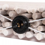 ΕΠΙΤΡΑΠΕΖΙΟ ΦΩΤΙΣΤΙΚΟ TWIGGY HM4426 DRIFTWOOD & ΚΑΠΕΛΟ ΣΕ ΛΕΥΚΟ 50,5x16,5x40Υεκ.