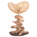 ΕΠΙΤΡΑΠΕΖΙΟ ΔΙΑΚΟΣΜΗΤΙΚΟ ΦΩΤΙΣΤΙΚΟ IVAR HM4431 DRIFTWOOD & RATTAN 32x30x53Υεκ.