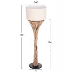 ΔΙΑΚΟΣΜΗΤΙΚΟ ΦΩΤΙΣΤΙΚΟ ΔΑΠΕΔΟΥ ALTAR HM4433 DRIFTWOOD--ΛΕΥΚΟ PVC Φ45x142Υεκ.