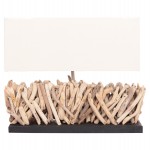 ΕΠΙΤΡΑΠΕΖΙΟ ΟΡΘΟΓΩΝΙΟ ΦΩΤΙΣΤΙΚΟ TWIGGY HM4434 DRIFTWOOD & ΛΕΥΚΟ ΚΑΠΕΛΟ 56x16.5x43Υεκ.