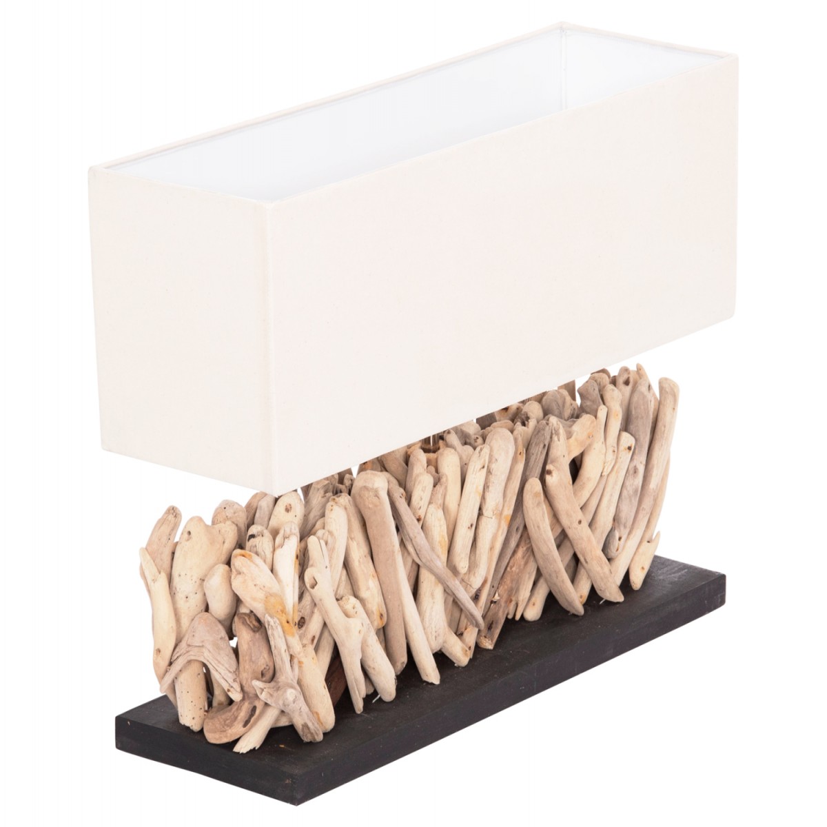 ΕΠΙΤΡΑΠΕΖΙΟ ΟΡΘΟΓΩΝΙΟ ΦΩΤΙΣΤΙΚΟ TWIGGY HM4434 DRIFTWOOD & ΛΕΥΚΟ ΚΑΠΕΛΟ 56x16.5x43Υεκ.