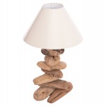 ΕΠΙΤΡΑΠΕΖΙΟ ΦΩΤΙΣΤΙΚΟ TYGO HM4436 DRIFTWOOD & ΛΕΥΚΟ ΚΑΠΕΛΟ Φ35x57Υεκ.