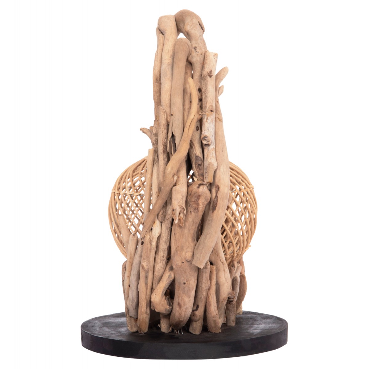 ΕΠΙΤΡΑΠΕΖΙΟ ΔΙΑΚΟΣΜΗΤΙΚΟ ΦΩΤΙΣΤΙΚΟ ASHIN HM4438 DRIFTWOOD--RATTAN 30x30x49Υεκ.