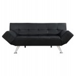 ΚΑΝΑΠΕΣ ΚΡΕΒΑΤΙ HM3001.02 THOM ΜΕ ΑΝΑΔΙΠΛΟΥΜΕΝΑ ΜΠΡΑΤΣΑ ΜΑΥΡΟ PU 189x93x82 εκ.